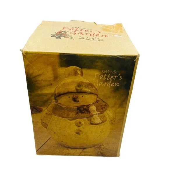 Kirkland's Potter's Garden Saint Nicholas Holiday Edition Snowman Figure NIB - Picture 8 of 11